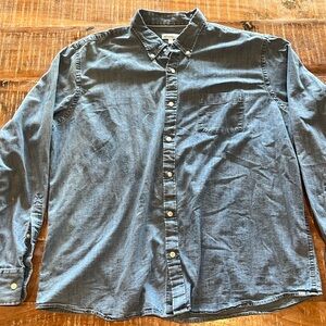 Peter Millar Button Down Denim Shirt Size XL